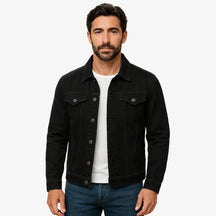 Jaqueta Jeans Masculina Clássica de Algodão com Elastano