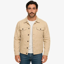 Jaqueta Jeans Masculina Clássica de Algodão com Elastano