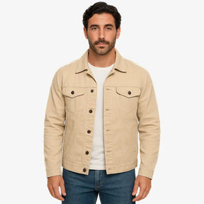 Jaqueta Jeans Masculina Clássica de Algodão com Elastano